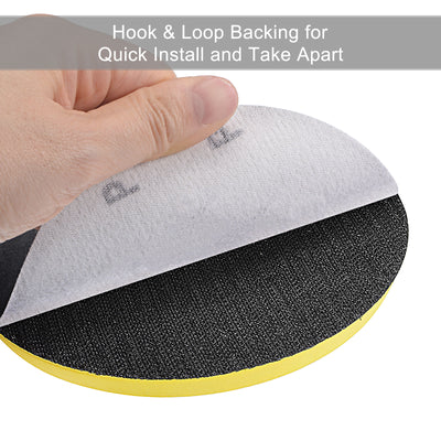 Harfington Uxcell 5 Inch Sanding Disc 80Grit Hook and Loop Silicon Carbide C-Weight Backing 20Pcs