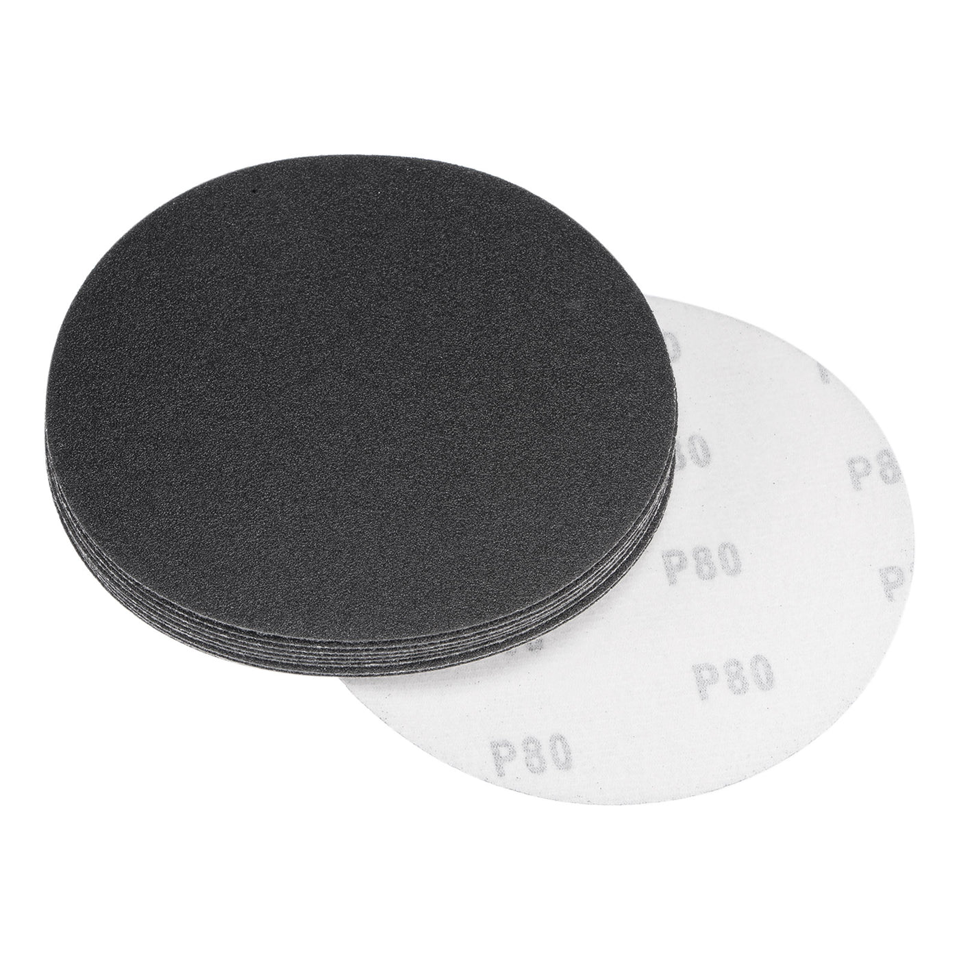 Uxcell Uxcell 6 Inch Sanding Disc 180Grit Hook and Loop Silicon Carbide C-Weight Backing 10Pcs