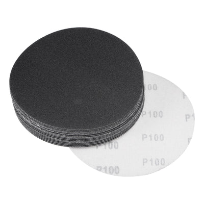 Harfington Uxcell 6 Inch Sanding Disc 60Grit Hook and Loop Silicon Carbide C-Weight Backing 20Pcs