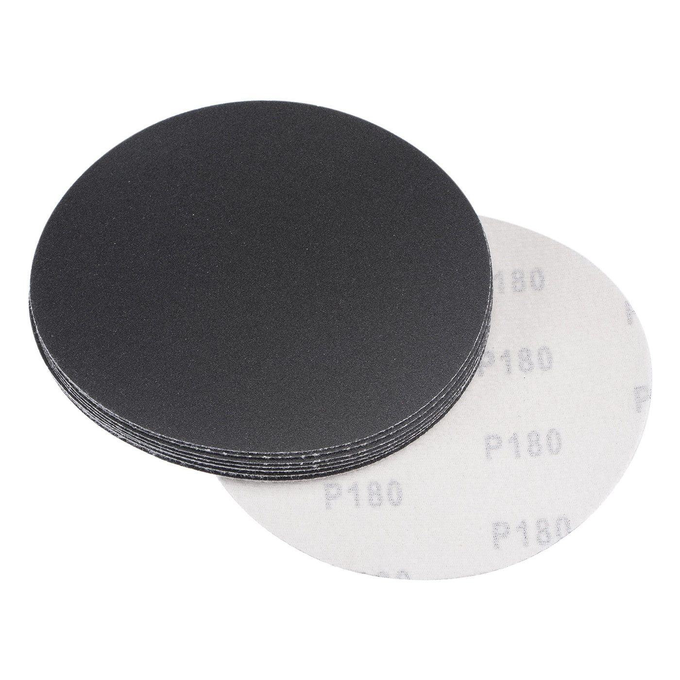 Uxcell Uxcell 6 Inch Sanding Disc 180Grit Hook and Loop Silicon Carbide C-Weight Backing 10Pcs