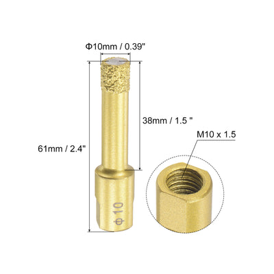 Harfington Uxcell 8mm Brazed Diamond Core Drill Bits with M10 Arbor Adapter for Tile Marble Stone