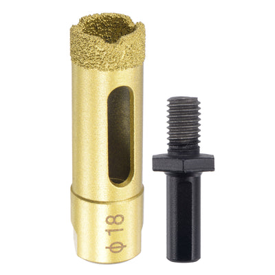 Harfington Uxcell Brazed Diamond Core Drill Bits with Arbor Adapter for Tile Marble Stone