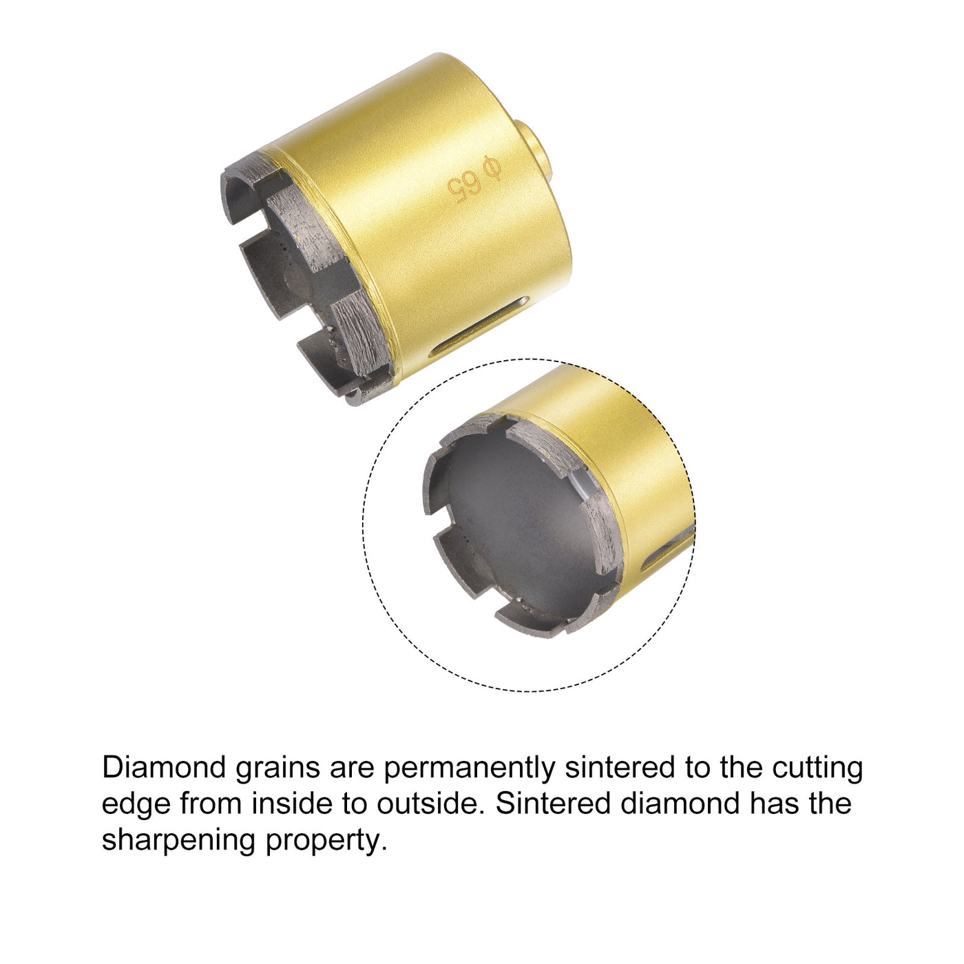 uxcell Uxcell Sintered Diamond Core Drill Bit with Arbor Adapter for Masonry