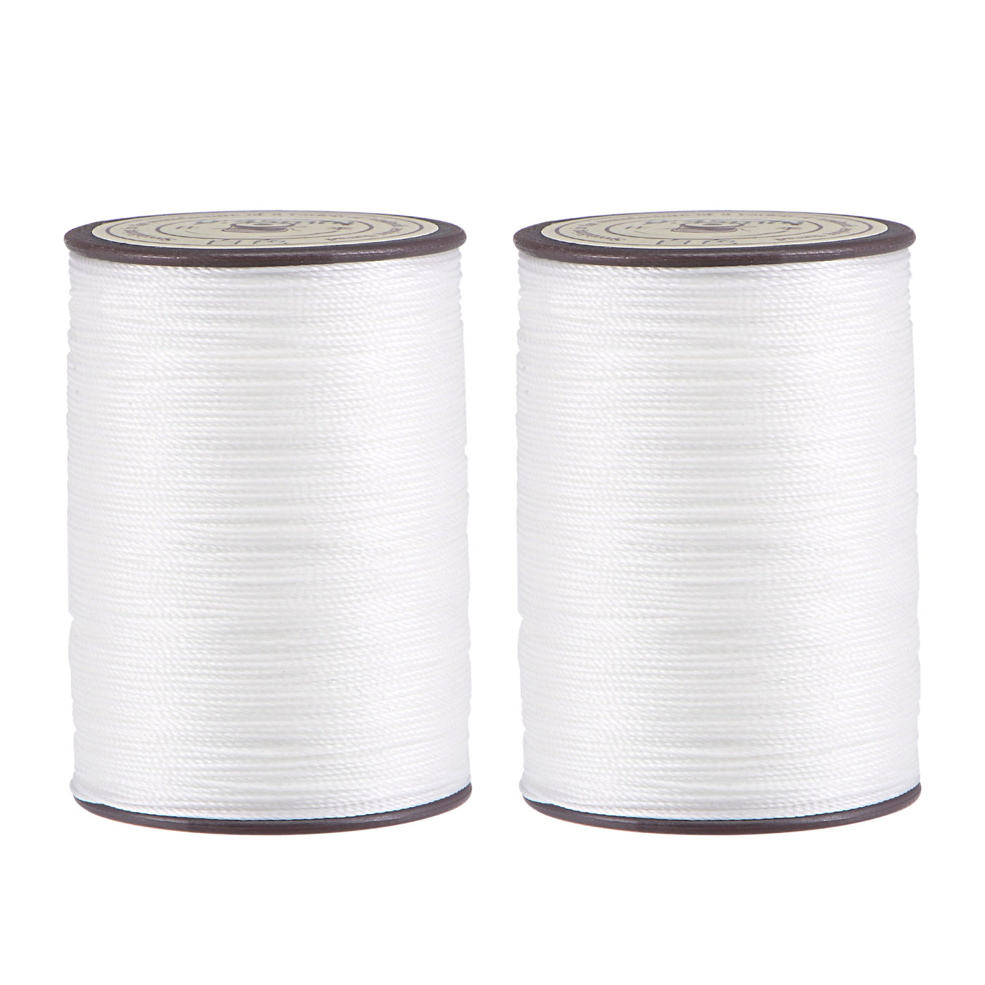Uxcell Uxcell 2pcs Thin Waxed Thread 175 Yards 0.45mm Dia Polyester Wax-Coated Cord White