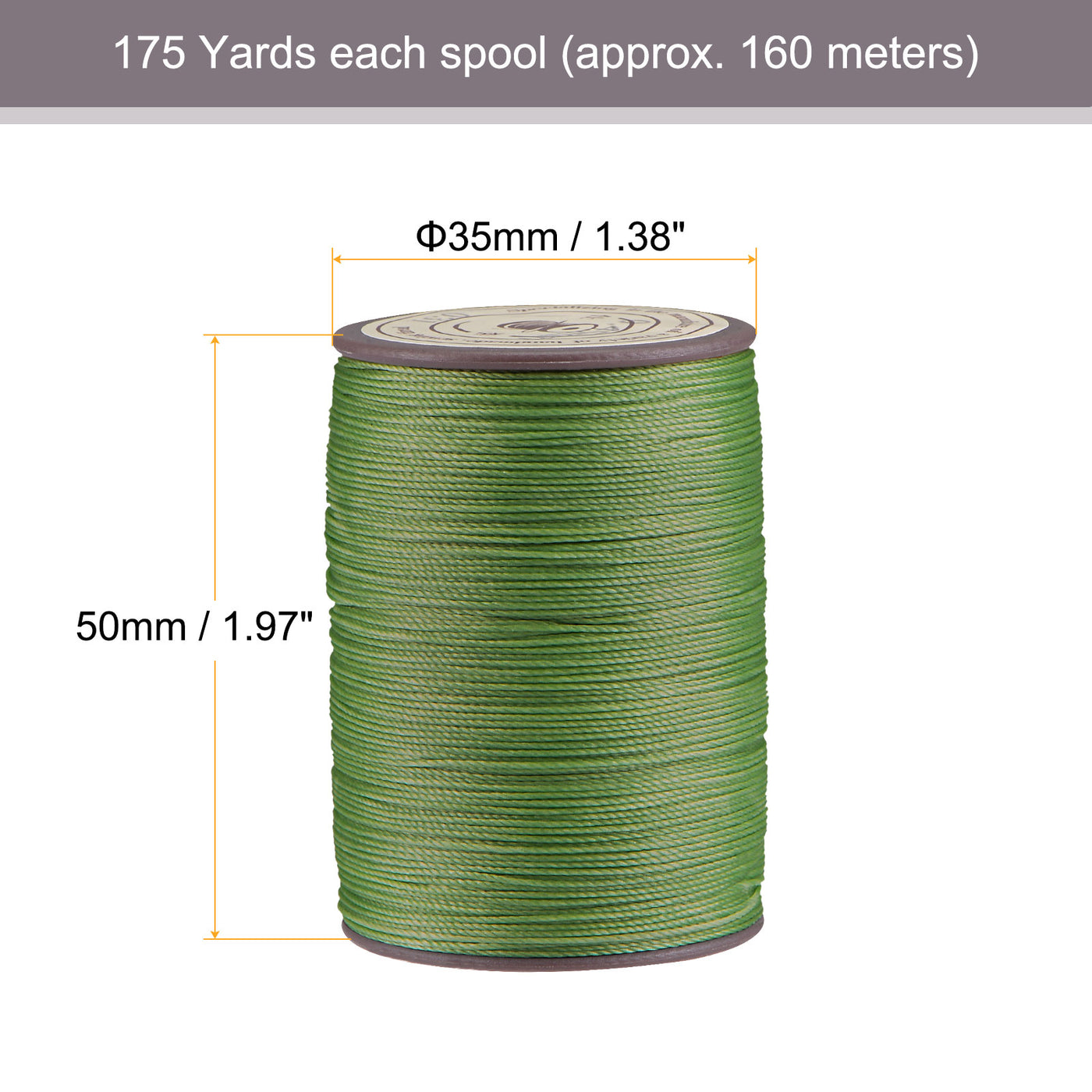 Uxcell Uxcell Thin Waxed Thread 175 Yards 0.45mm Dia Polyester Wax-Coated Cord Coffee
