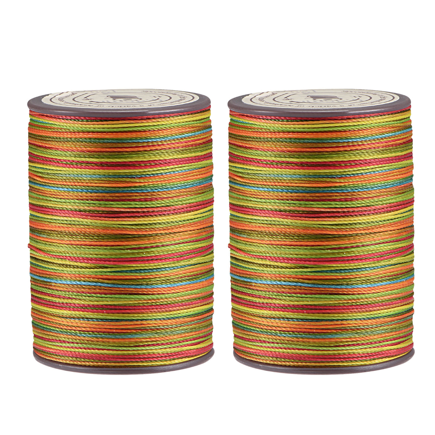 Uxcell Uxcell 2pcs Thin Waxed Thread 93 Yards 0.65mm Dia Polyester Wax-Coated Cord Colorful