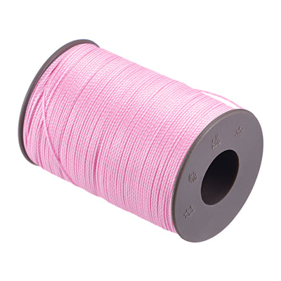Harfington Uxcell Thin Waxed Thread 93 Yards 0.65mm Dia Polyester Wax-Coated Cord Pale Green