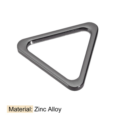 Harfington Uxcell Metal Triangle Ring Buckle 30mm(1.18") Inner Width for DIY Foggy Silver 20pcs