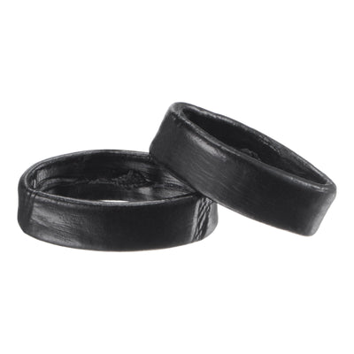 Harfington Uxcell PU Leather Loops Retaining Ring Keeper for 16mm Width Watch Band, Black 2 Pcs
