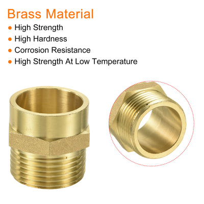 Harfington Brass Pipe Fitting Male Thread to ID Hex Connector Adapter