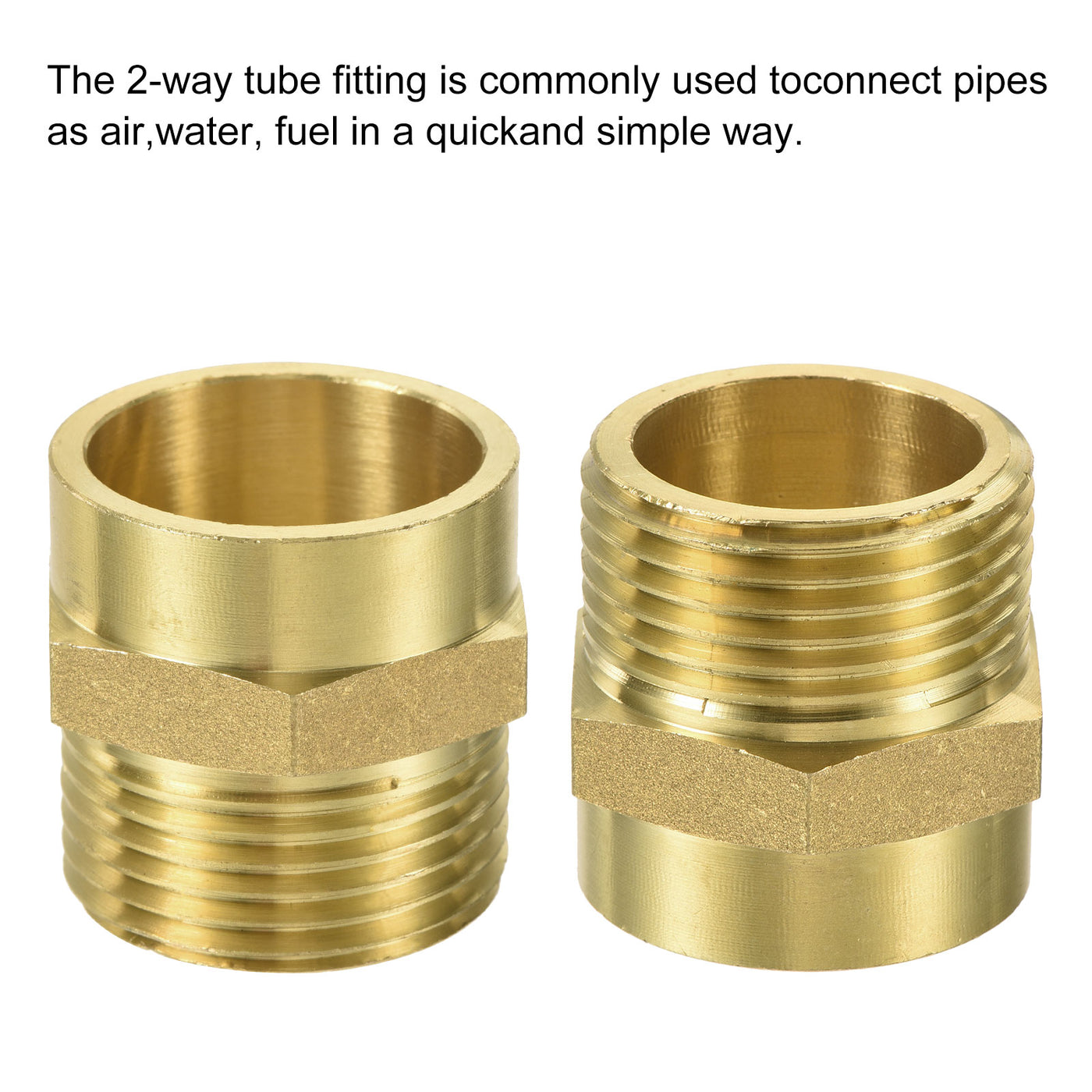 Harfington Brass Pipe Fitting Male Thread to ID Hex Connector Adapter