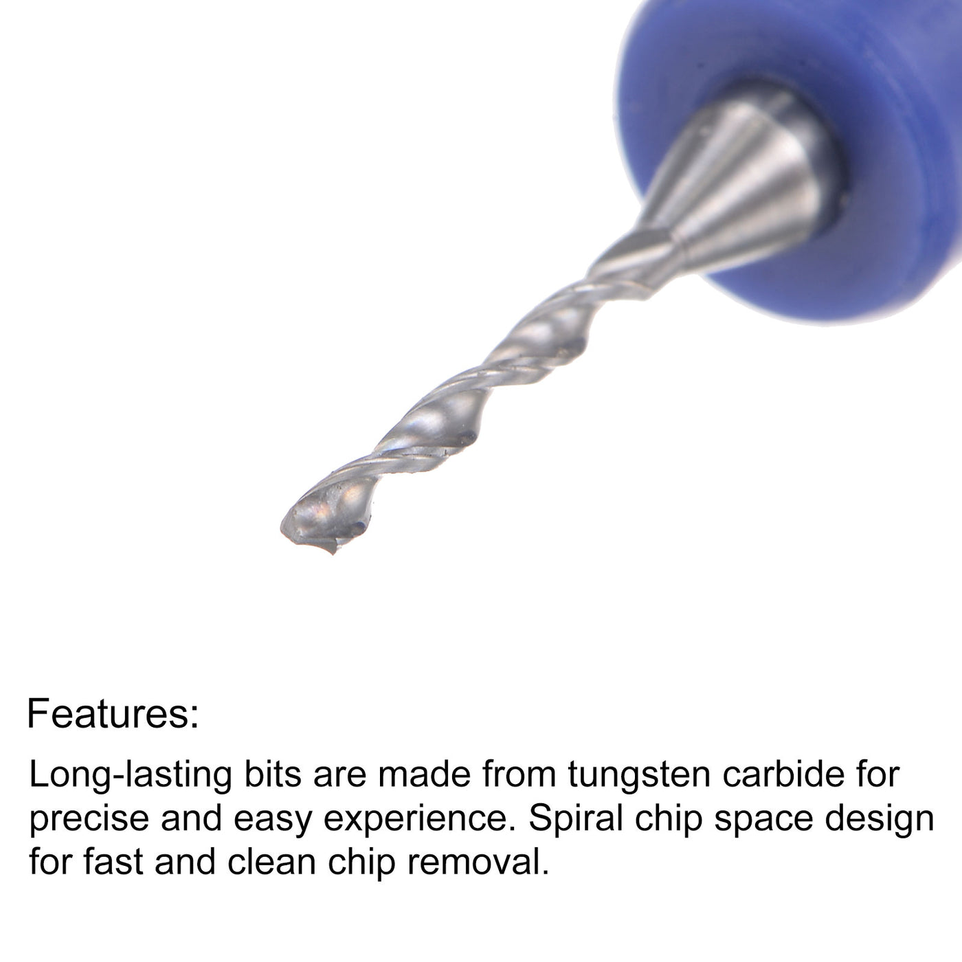Harfington Uxcell 1/8" Shank 2.3mm Tungsten Carbide CNC Engraving Micro PCB Drill Bits Set 10 Pcs