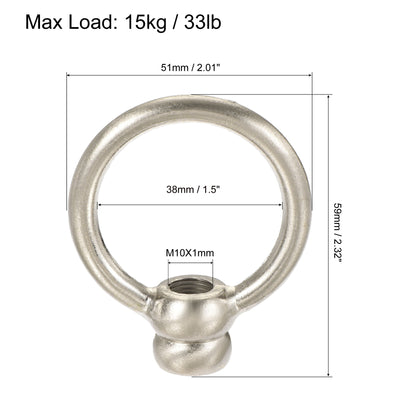 Harfington Eye Nut Max Load Thread Ring Shape Female Loop for Hang Lamp Chandelier