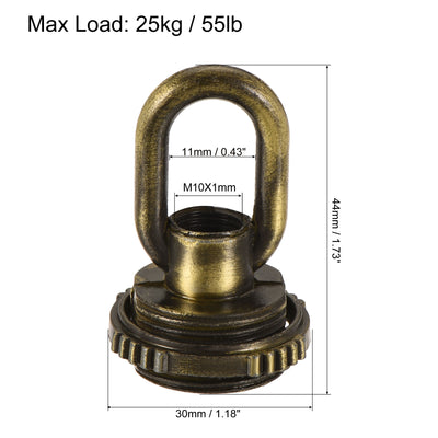 Harfington Eye Nut Max Load Threaded Ring Shape Female Loop for Hanging Lamp Chandelier