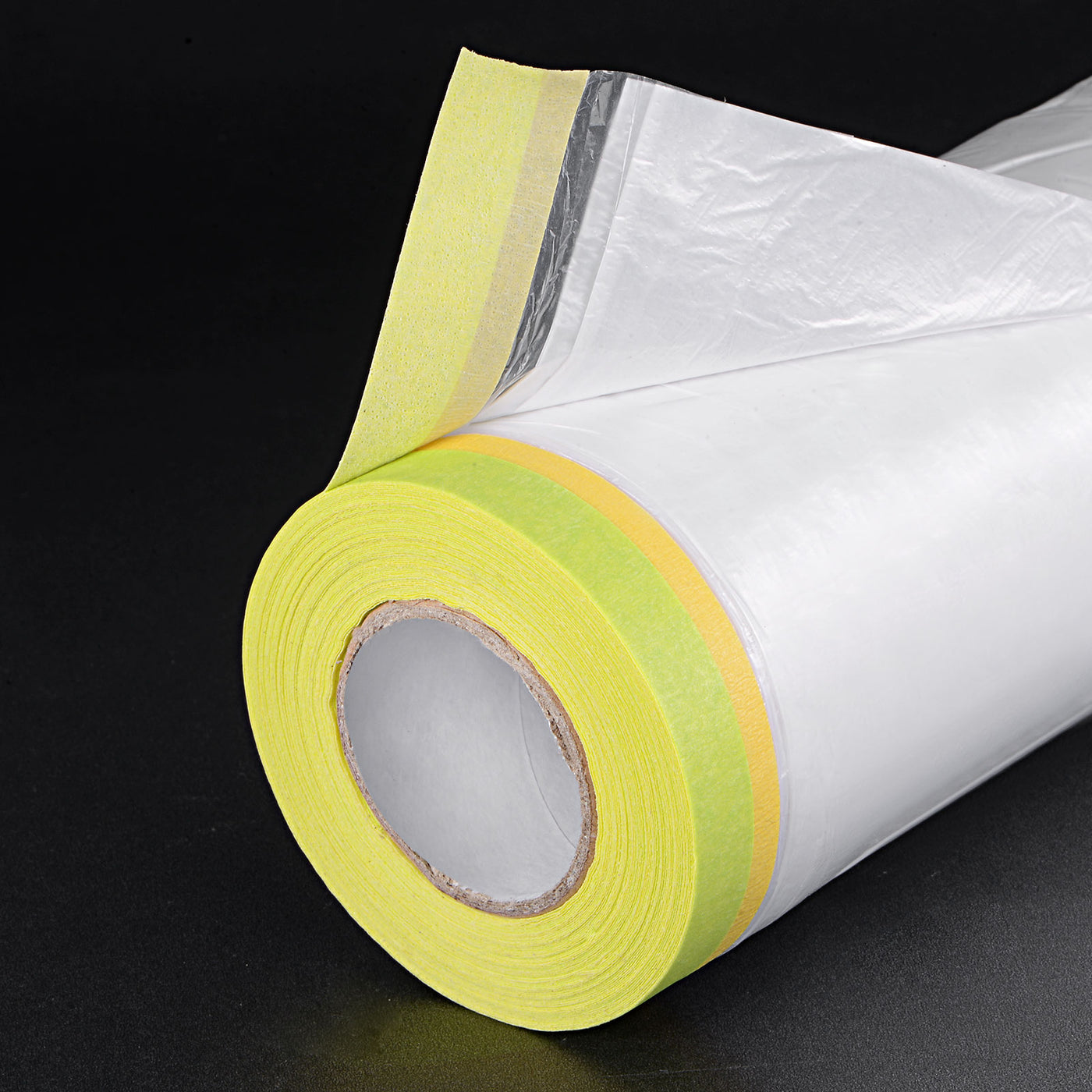 Uxcell Uxcell Pre-Taped Masking Film 43.31" x 98ft with Medium-Tack Painters Tape 2Pcs
