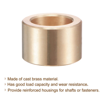 Harfington Uxcell Sleeve Bearings Cast Brass Self-Lubricating Bushings