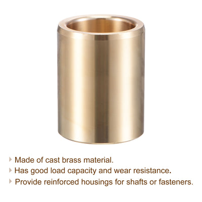 Harfington Uxcell Sleeve Bearings Cast Brass Self-Lubricating Bushing