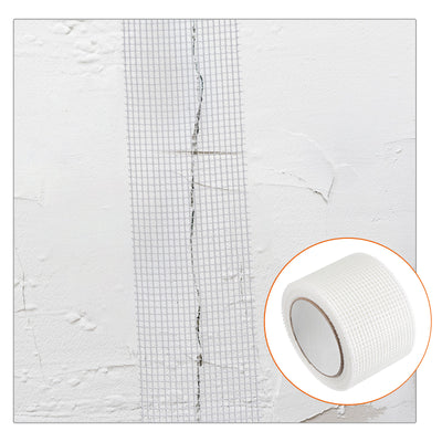 Harfington Uxcell Drywall Joint Tape Self-Adhesive Fiberglass 1.8-inch x 164-feet, 2.8mm Mesh 2Pcs