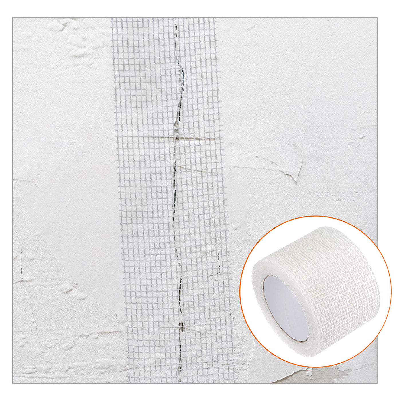 Uxcell Uxcell Drywall Joint Tape Self-Adhesive Fiberglass 11.8-inch x 98-feet, 2.8mm Mesh 2Pcs
