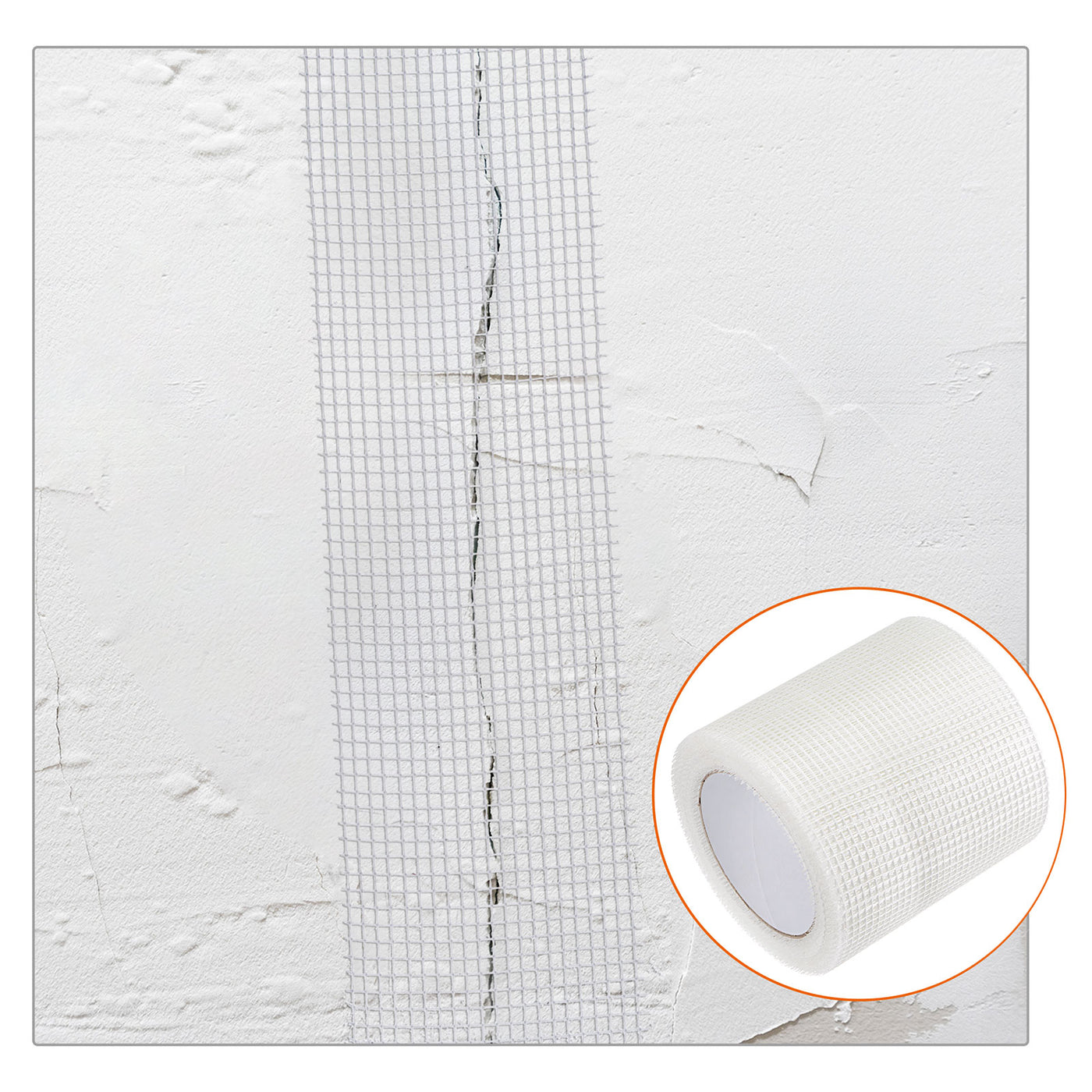 Uxcell Uxcell Drywall Joint Tape Self-Adhesive Fiberglass 11.8-inch x 98-feet, 2.8mm Mesh 2Pcs