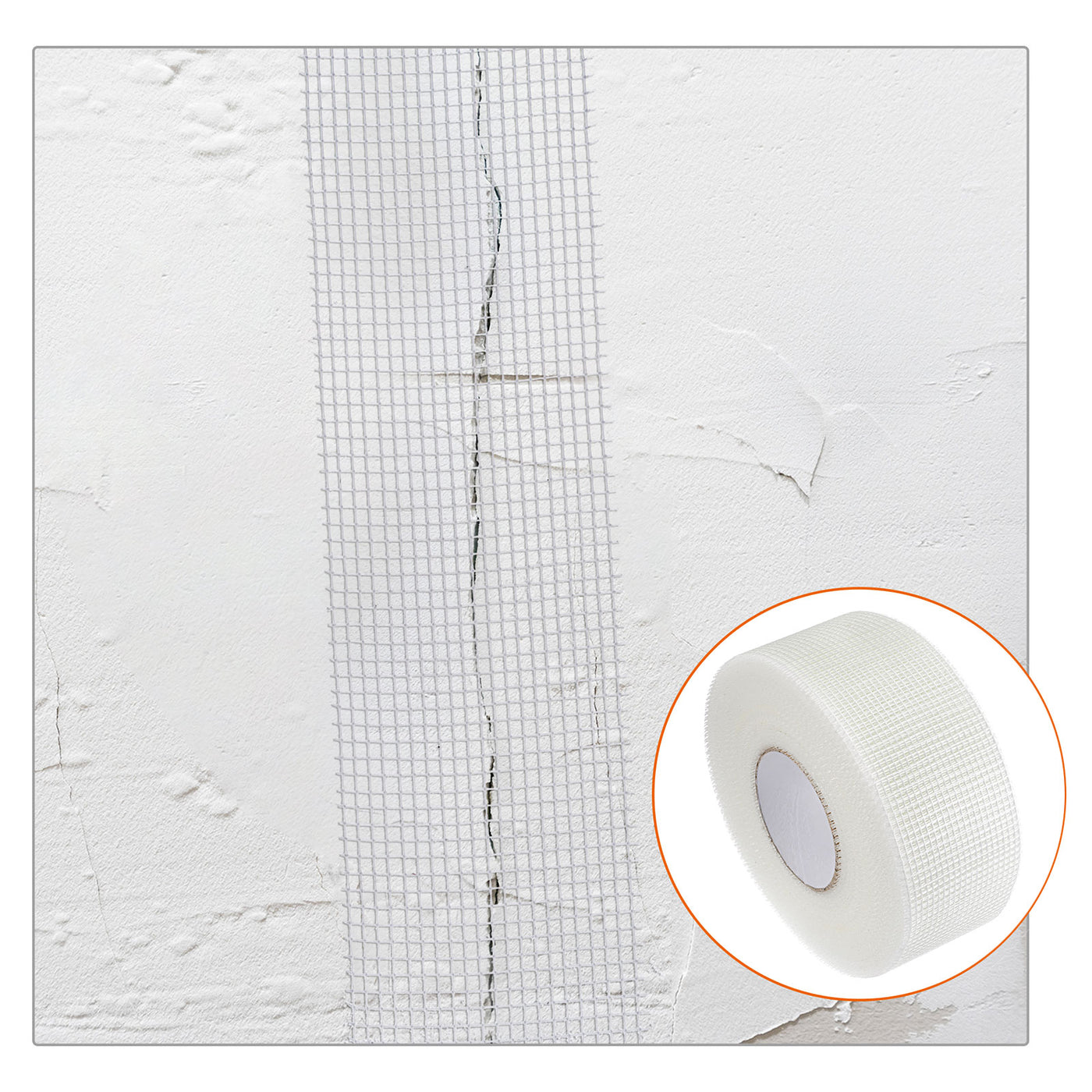 Uxcell Uxcell Drywall Joint Tape Self-Adhesive Fiberglass 1.8-inch x 164-feet, 2.8mm Mesh 2Pcs