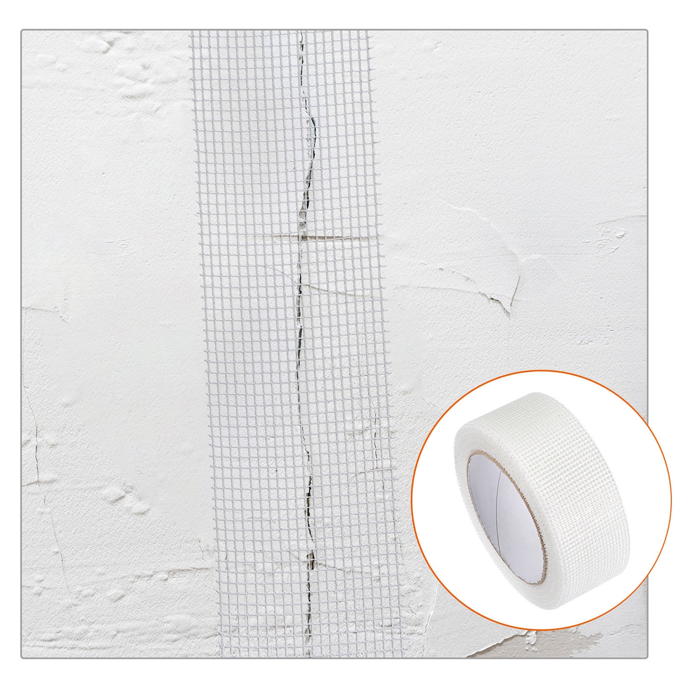 Uxcell Uxcell Drywall Joint Tape Self-Adhesive Fiberglass 2-inch x 164-feet, 2mm Mesh 2Pcs