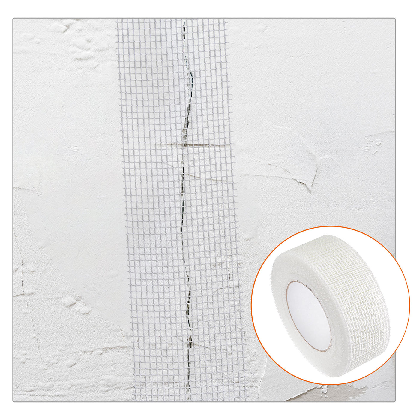 Uxcell Uxcell Drywall Joint Tape Self-Adhesive Fiberglass 3.2-inch x 328-feet, 2.8mm Mesh