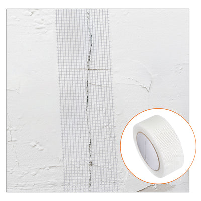 Harfington Uxcell Drywall Joint Tape Self-Adhesive Fiberglass 3.2-inch x 164-feet, 2mm Mesh
