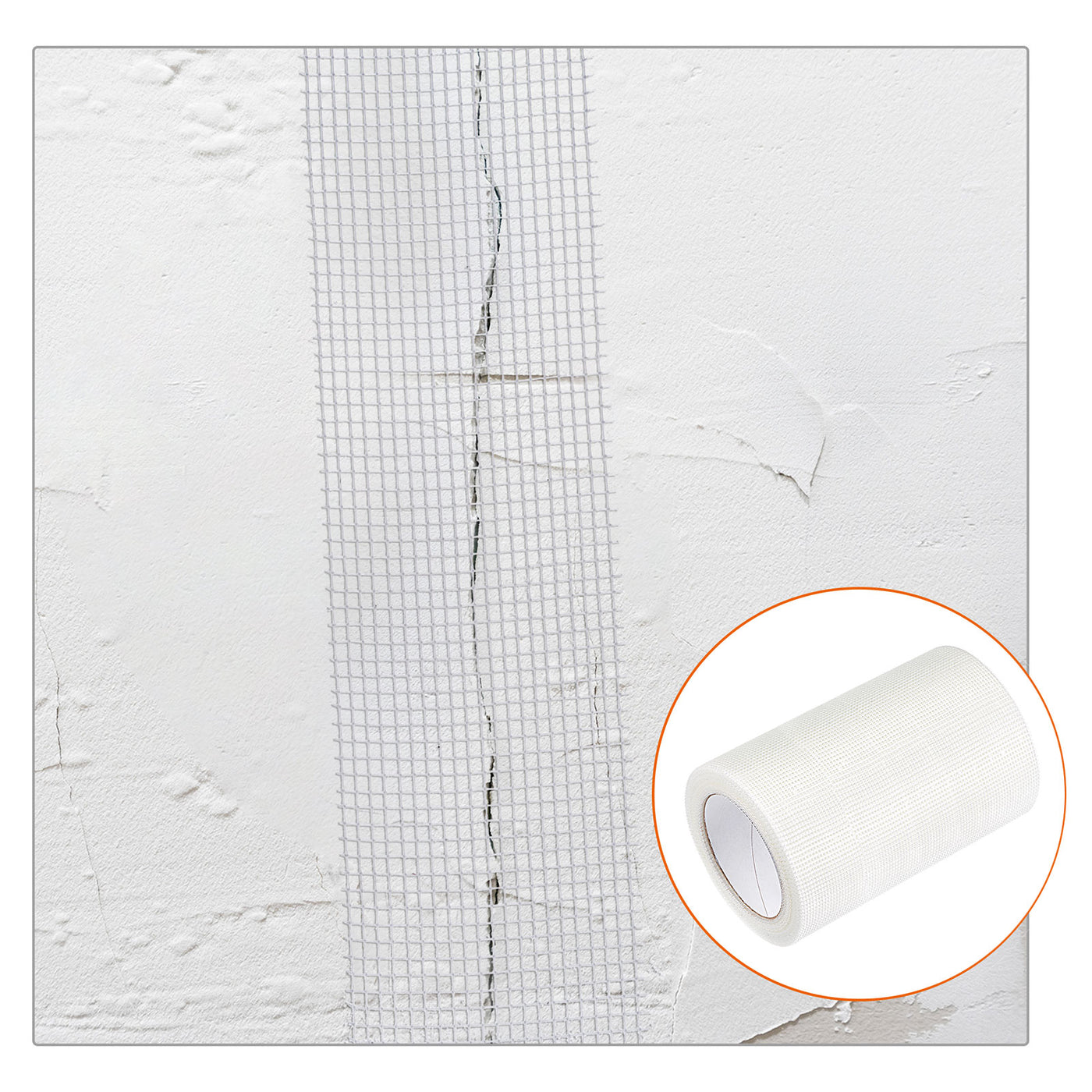 Uxcell Uxcell Drywall Joint Tape Self-Adhesive Fiberglass 3.2-inch x 164-feet, 2mm Mesh