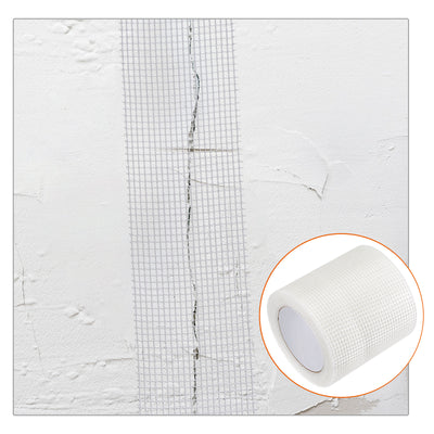 Harfington Uxcell Drywall Joint Tape Self-Adhesive Fiberglass 3.9-inch x 164-feet, 2.8mm Mesh 3Pcs