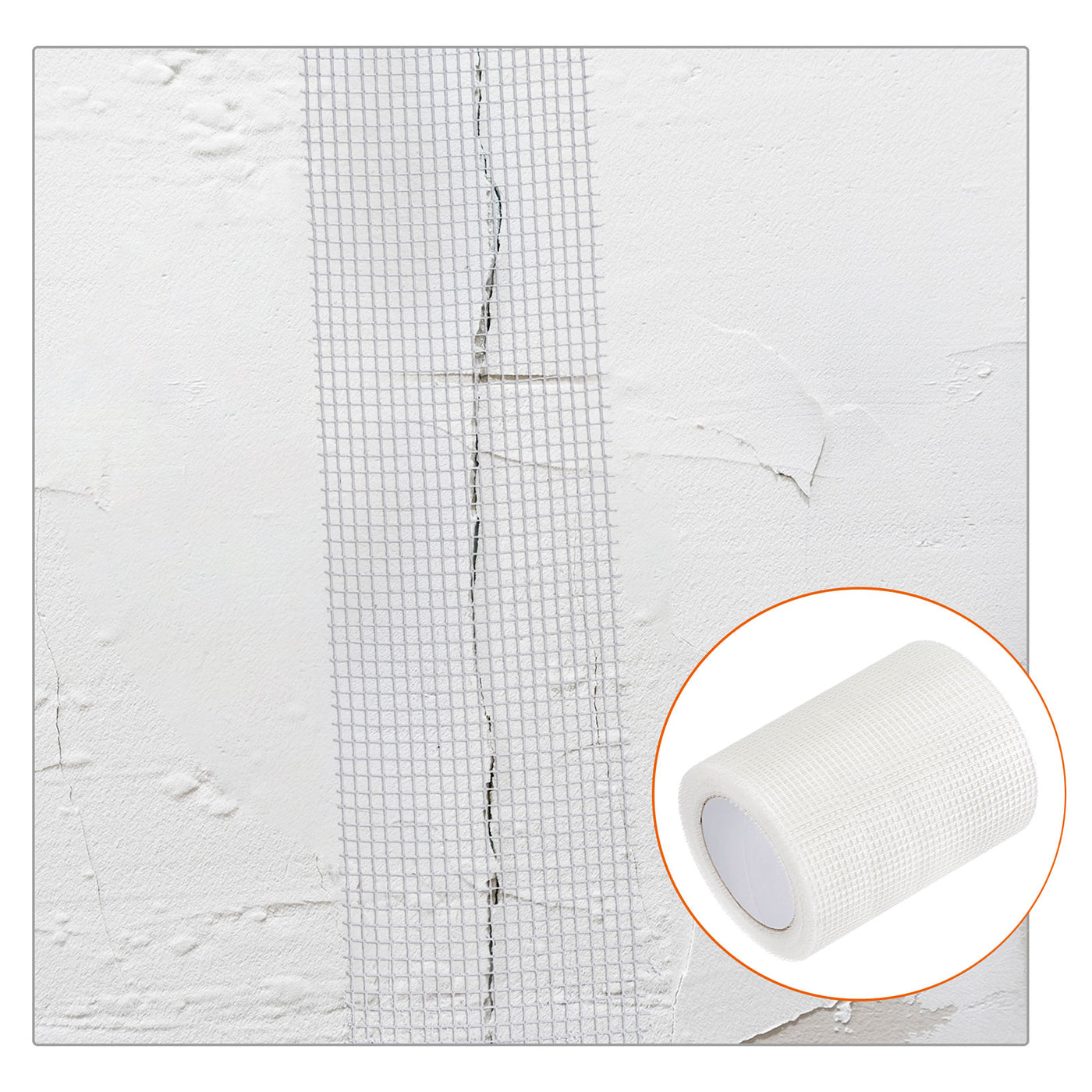 Uxcell Uxcell Drywall Joint Tape Self-Adhesive Fiberglass 3.9-inch x 164-feet, 2.8mm Mesh 3Pcs