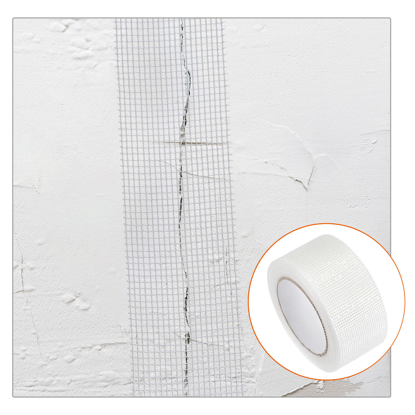 Uxcell Uxcell Drywall Joint Tape Self-Adhesive Fiberglass 3.9-inch x 98-feet, 2mm Mesh 3Pcs