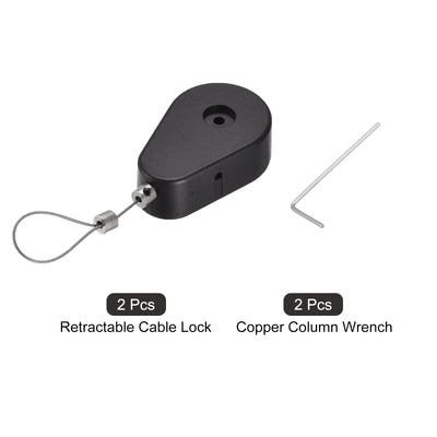 Harfington Retractable Cable Lock,Remote Control Anti-Lost Rope