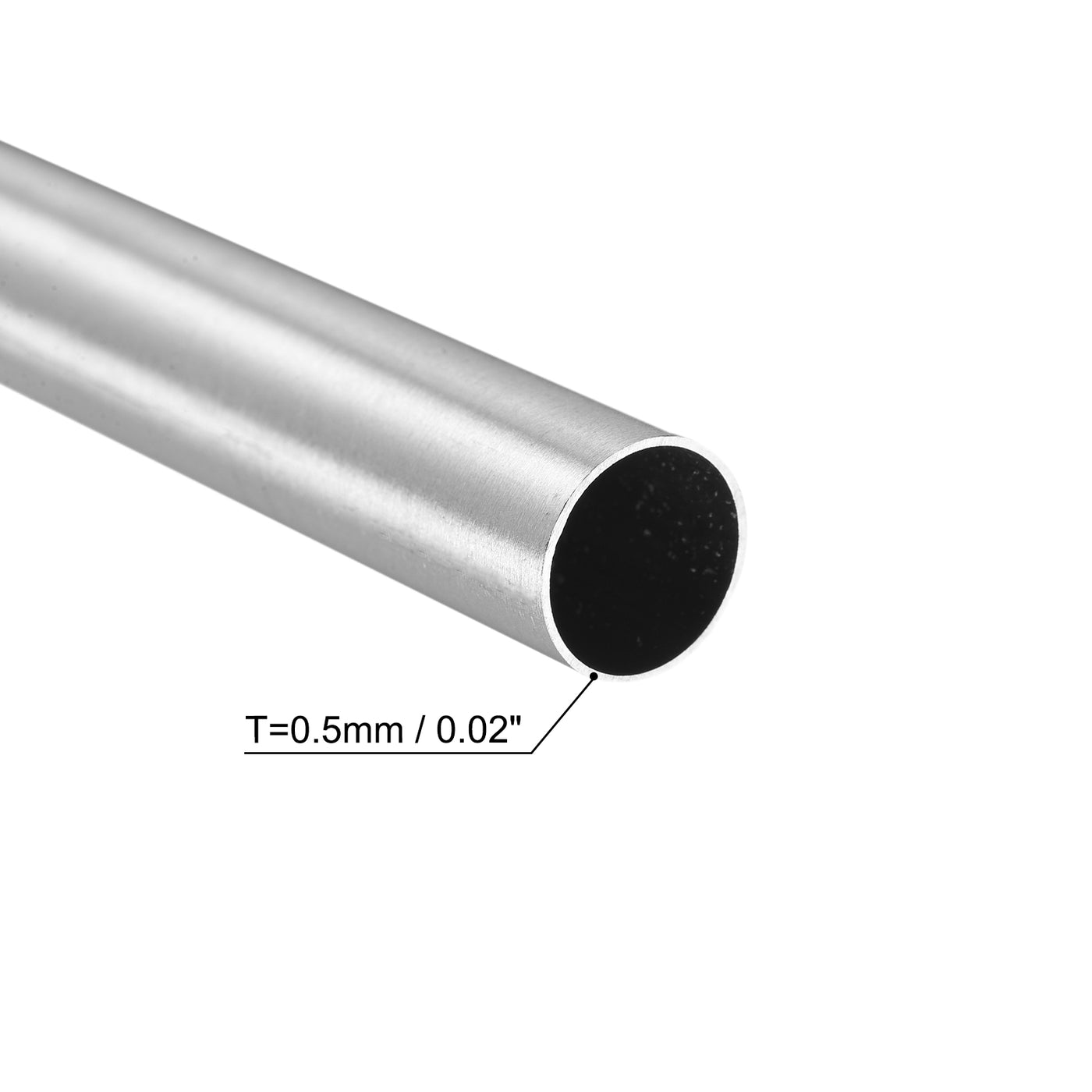 Uxcell Uxcell 304 Stainless Steel Round Tube 13mm OD 0.5mm Wall Thickness 250mm Length 2 Pcs
