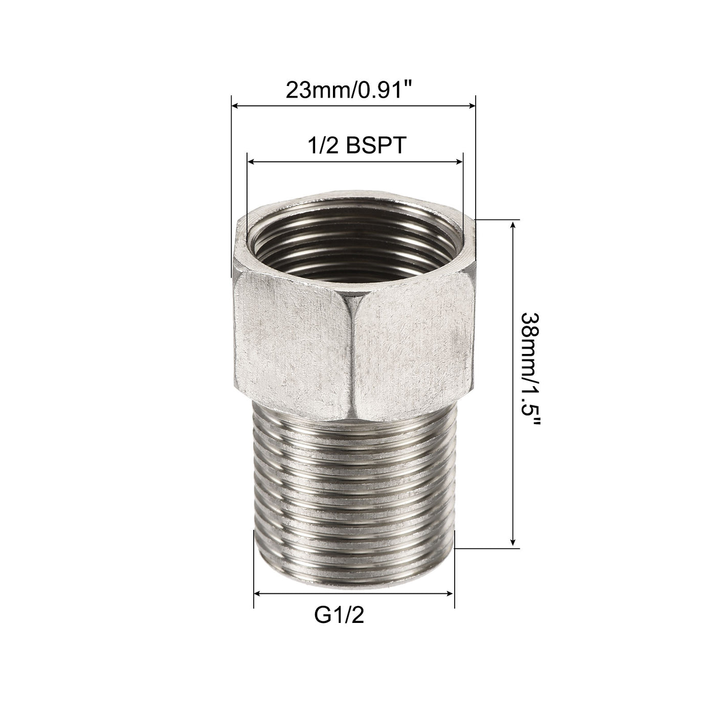 Harfington Hex Reducer Pipe Fitting Female to Male Thread Connector Adapter