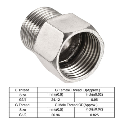 Harfington Hex Reducer Pipe Fittings Female to Male Thread Connector Adapter