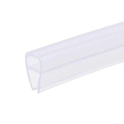 Harfington Uxcell Frameless Glass Shower Door Sweep 137.8" for 5/16"(8mm) Glass U-Type Seal Strip