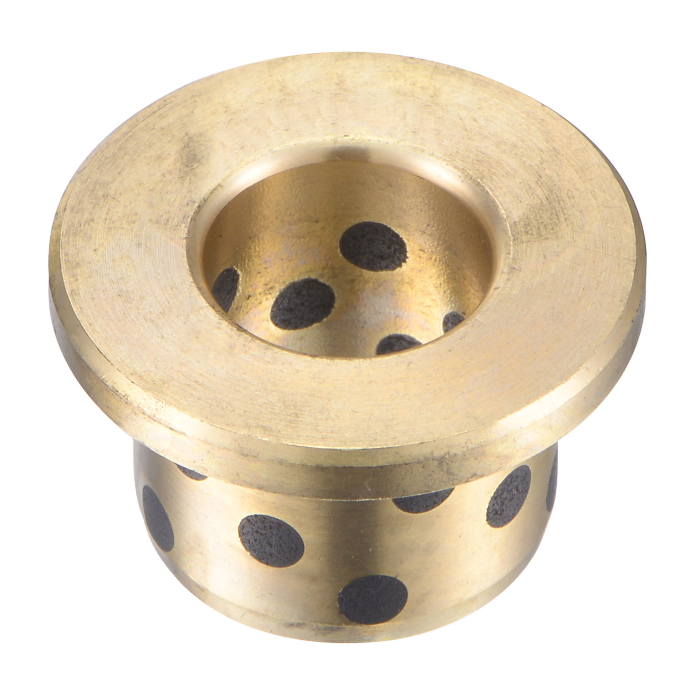uxcell Uxcell Flanged Sleeve Bearings Wrapped Oilless Bushing Brass