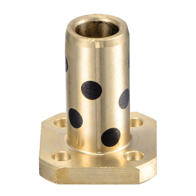 Harfington Uxcell Sleeve Bearings Square Flanged Wrapped Oilless Bushings