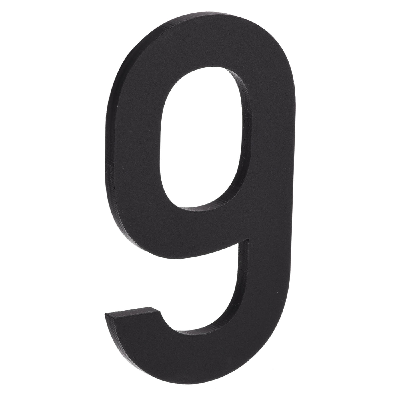 Uxcell Uxcell 3D Self Adhesive House Number 100mm/3.94" Acrylic Address Sign Black, Number 9