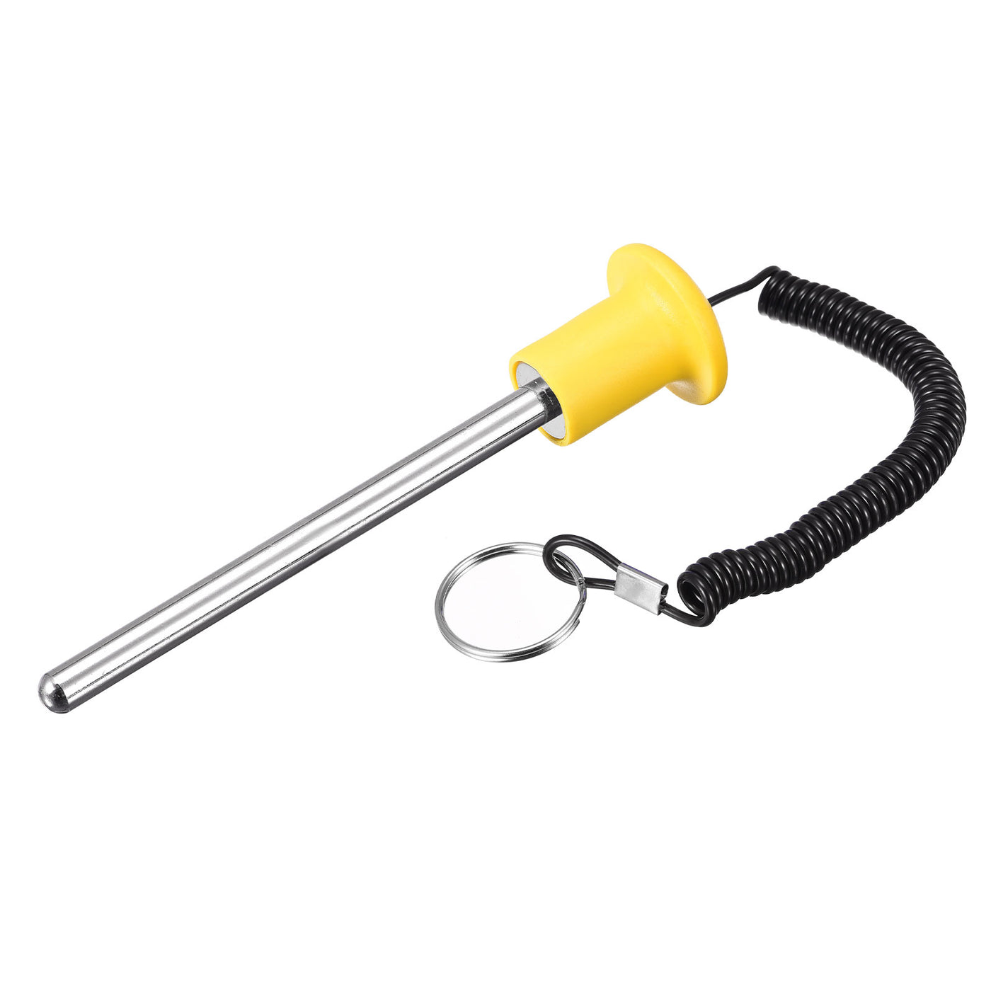 Uxcell Uxcell 8mm x 125mm Weight Stack Pin with Pull Rope Magnetic Strength Training Yellow