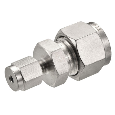 Harfington Compression Tube Fitting Stainless Steel Double Ferrule Straight Coupling