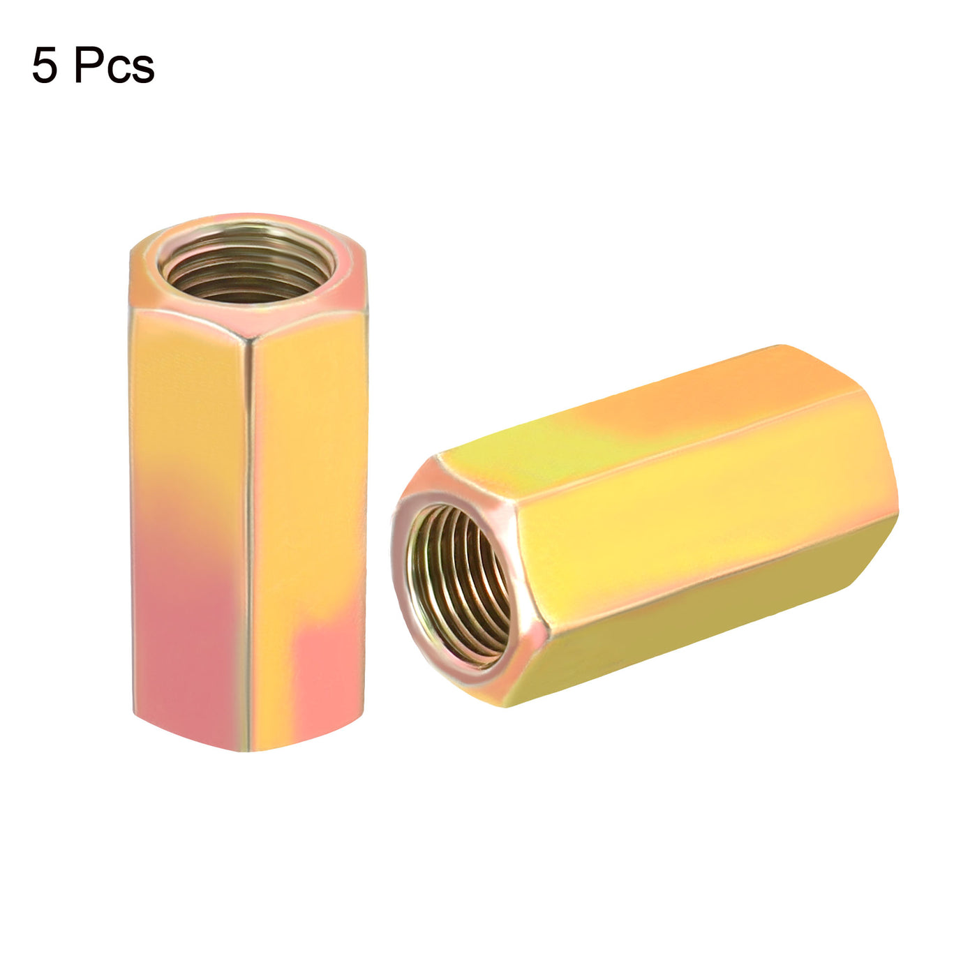 Harfington Hex Coupling Nut Length Sleeve Stud Rod Adapters Pipe Connectors Colorful