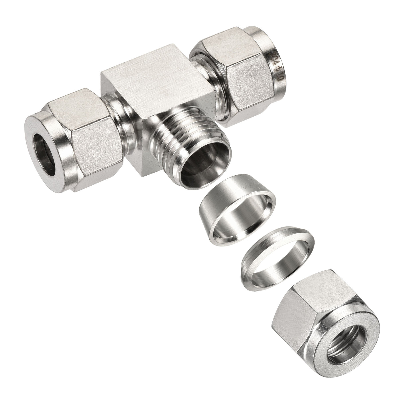 Quick Connect Air Line Compression Fittings Stainless Steel T Type Tee ...