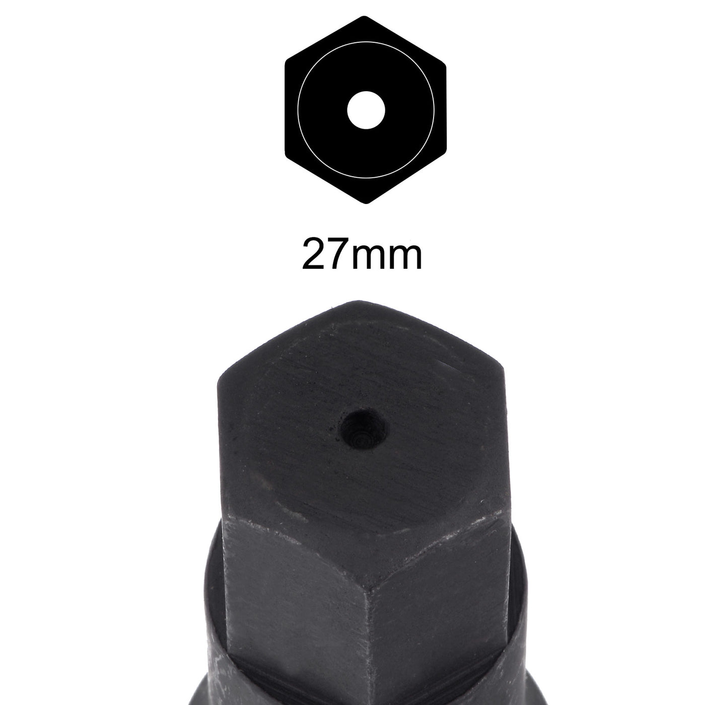 uxcell Uxcell Impact Hex Bit Socket, CR-MO Steel Metric Size