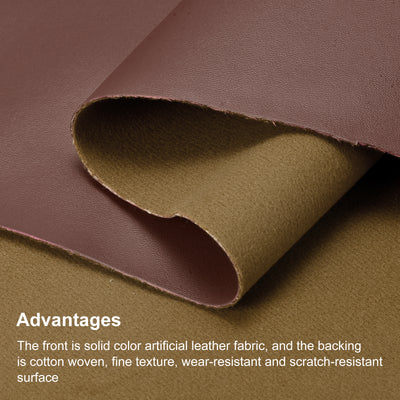 Harfington Smooth Solid Color Faux Leather Sheet, PU Leather for DIY