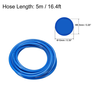 Harfington Pneumatic PU Air Hose Pipe Kit, Tube Connector with Push to Connect Fitting