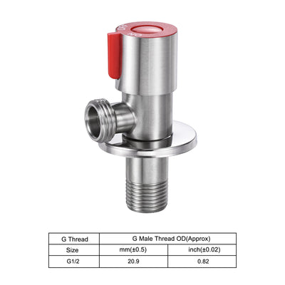 Harfington Household Angle Valve 304 Stainless Steel Water Stop Valve for Toilet Faucet Water Heater