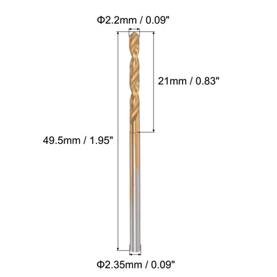 Harfington Uxcell Micro Engraving Drill Bits, High-Speed Steel Titanium Coated
