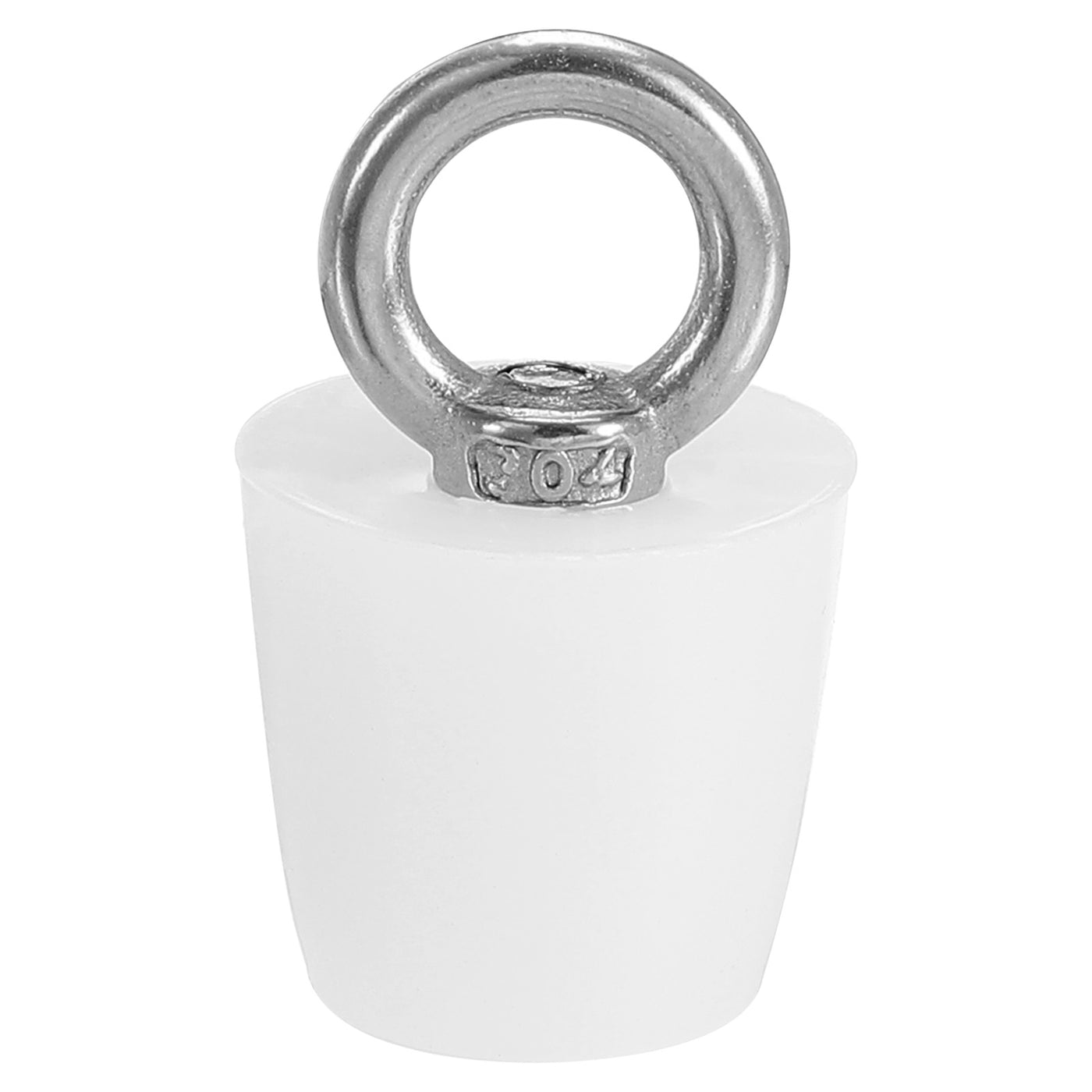 Harfington Silicone Rubber Tapered Plug with Ring 11mm to 15.5mm Solid White